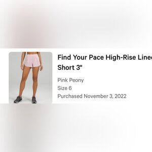 Lululemon Find your pace shorts